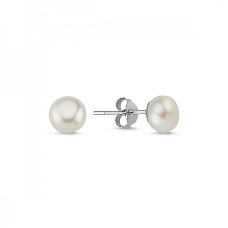 Cercei argint 925 cu perle naturale 8 mm- Be Nature ETU0005 [0]